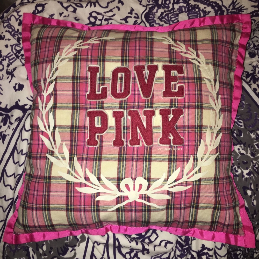 Plaid Vintage VS PINK pillow / case